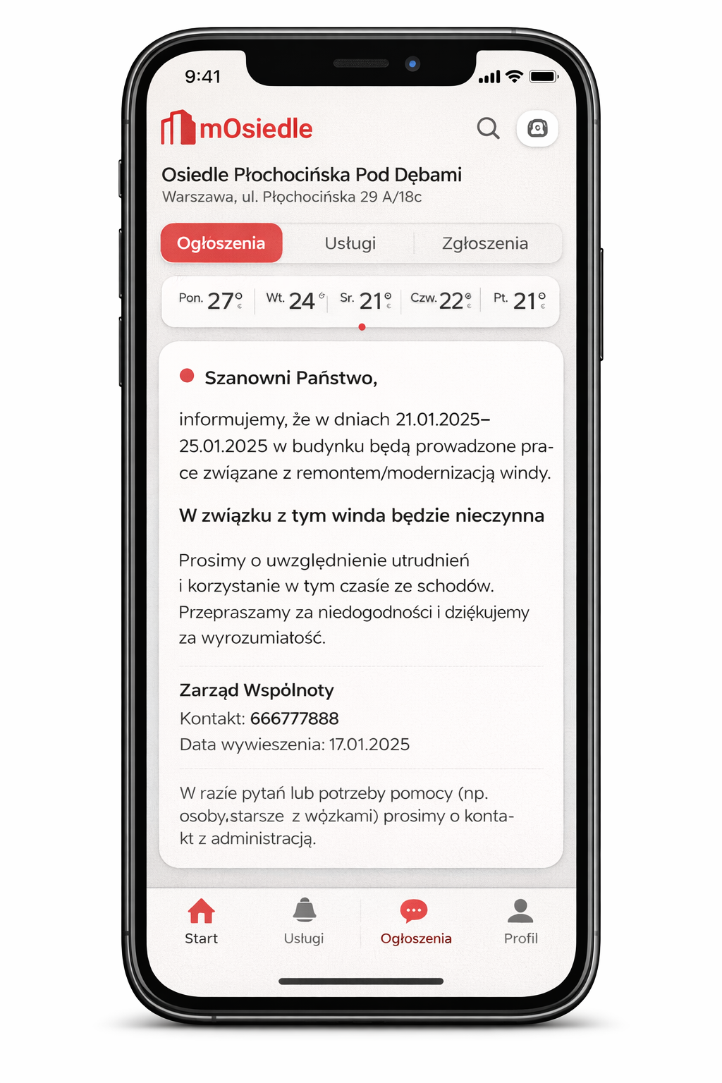 Tablica cyfrowa do ogłoszeń
