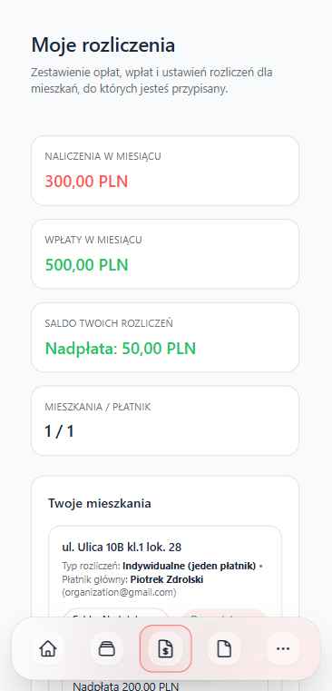 Podglad aplikacji mOsiedle